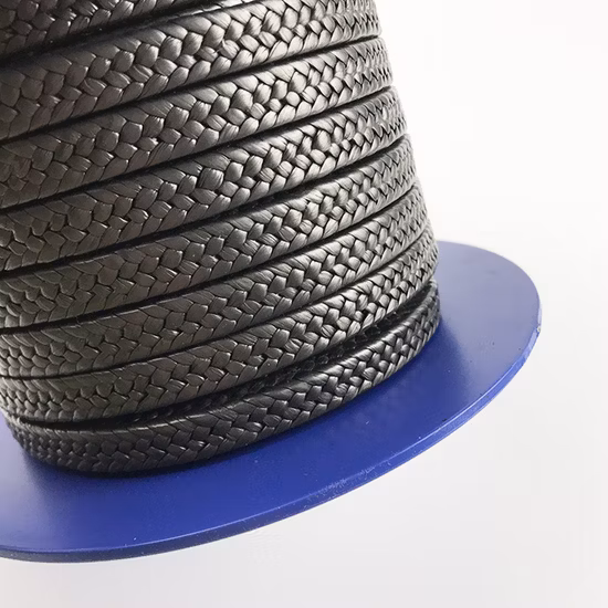 6*6 高温カーボンファイバー高圧黒グラファイト PTFE パッキング高品質グラファイトファイバーパッキング